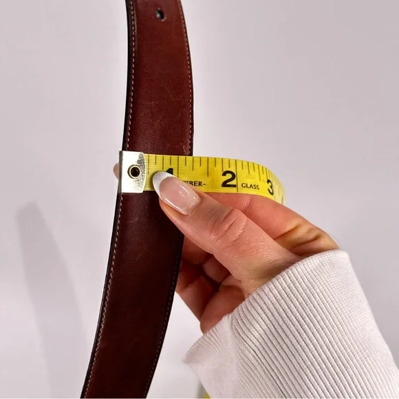 Trafalgar Men’s Dress Belt Easton Cortina Leather Brown Size 40 - Picture 15 of 15